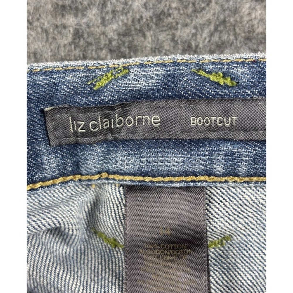 Liz Claiborne Embroidered Bootcut Jeans 14 Boho Festival Denim Chic Retro - Picture 7 of 11